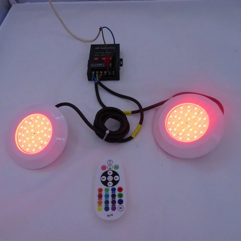 Povandeninis derva užpildytas RGB LED plaukimo baseino apšvietimas IP68 sieninis LED baseino apšvietimas 12W 12V piscinas SPA tvenkinio fontanui