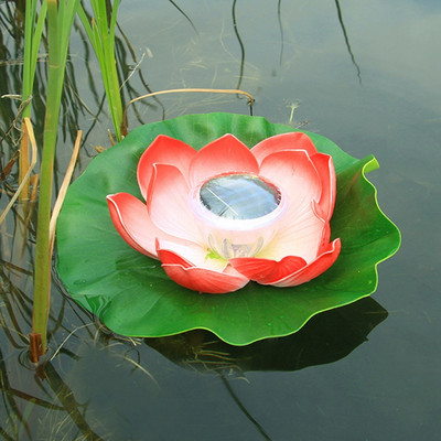 Kunstlik ujuv vaht Lootose lillede päikeseenergia RGB LED-dekoratsioon õueaedade jaoks mõeldud päikeseenergia ujuvad laternad