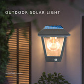 Senovinis saulės šviesos diodų apšvietimas lauko saulės lempos judesio detektorius, vandeniui atsparus PIR judesio jutiklis saulės šviesos gatvės šviesa sodo apdaila