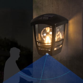 Vintage Solar Led Light Outdoor Solar Lamp Ανιχνευτής κίνησης Αδιάβροχος αισθητήρας κίνησης PIR ηλιακό φως του δρόμου Διακόσμηση κήπου