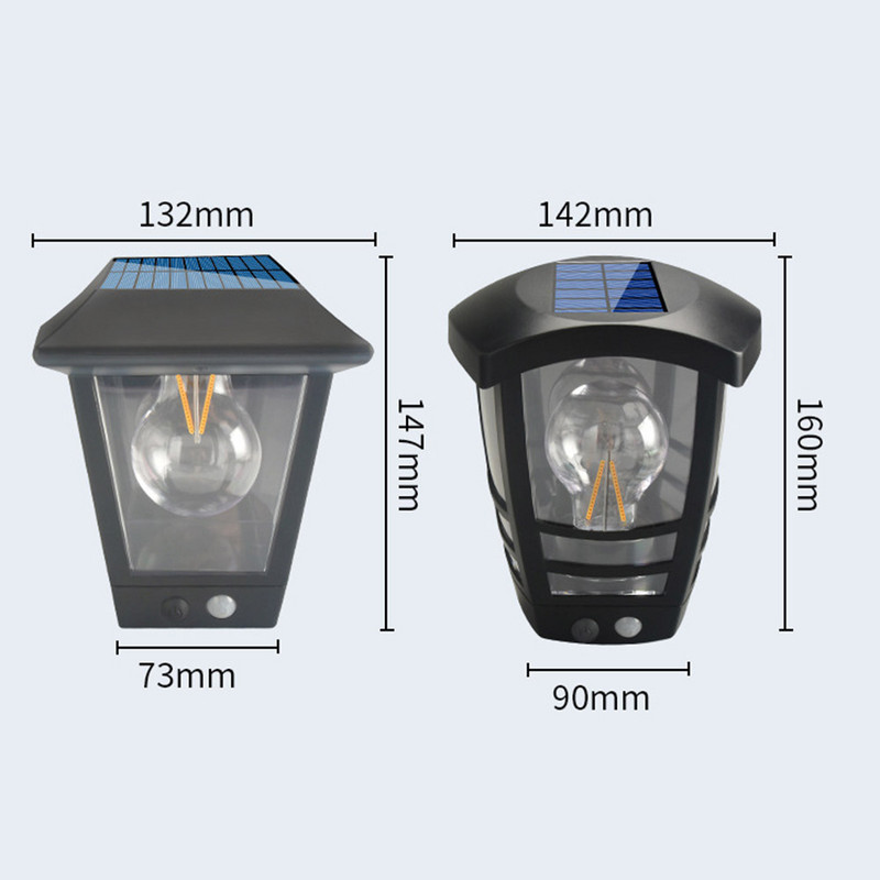 Senovinis saulės šviesos diodų apšvietimas lauko saulės lempos judesio detektorius, vandeniui atsparus PIR judesio jutiklis saulės šviesos gatvės šviesa sodo apdaila