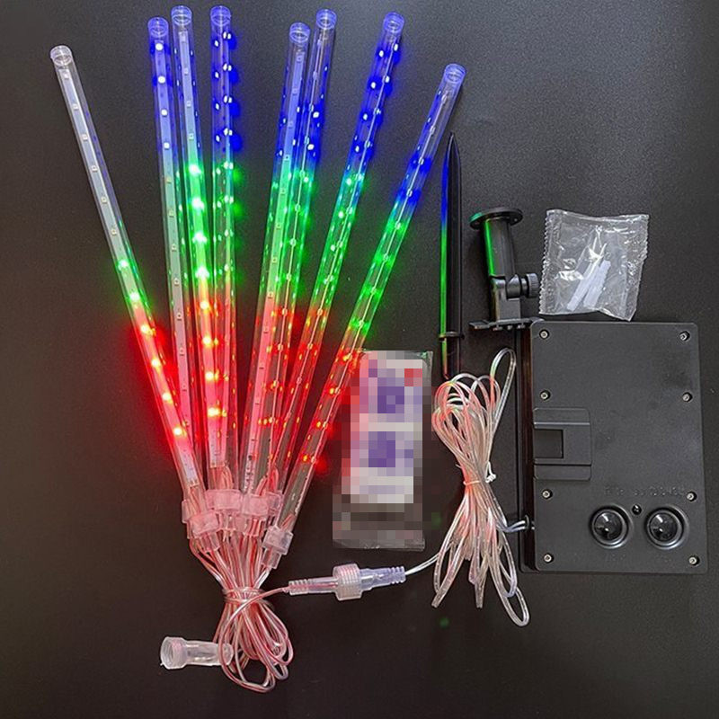 Saulės LED meteoritas dušas lietaus šviesa vandeniui atsparus lauko žibintas Girland Street girlianda Kalėdų vestuvių dekoravimas 8 vamzdeliai 30cm