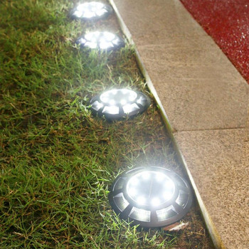 Solar Power Disk Light Outdoor Garden Solar Underground Light Deck Spotlight Buried Solar Led Lamp Decor Garden