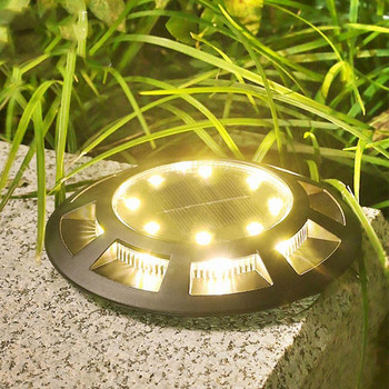 Слънчева захранваща дискова светлина Външна градина Слънчева подземна светлина Палубна светлина Прожектор Вградена слънчева светодиодна лампа Градински декор
