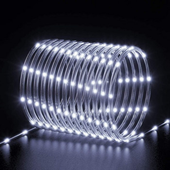 50/100 LEDs Solar Powered Rope Tube String Lights Εξωτερικά αδιάβροχα φώτα νεράιδα Γιρλάντα για Χριστουγεννιάτικη διακόσμηση αυλής
