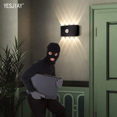 LED nástenné svietidlo so snímaním pohybu ľudského tela, vodotesné IP65, vonkajšie nástenné svietidlo, záhradné svietidlo, hliníkové schodiskové svietidlo 6W 8W