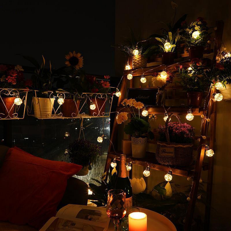 10/20 spuldzes Vara stiepļu spuldzes Stīgu gaismas, āra saules dārza gaismas Saules iekarināmās gaismas Caurspīdīgas apaļas bumbiņas LED saules gaismas