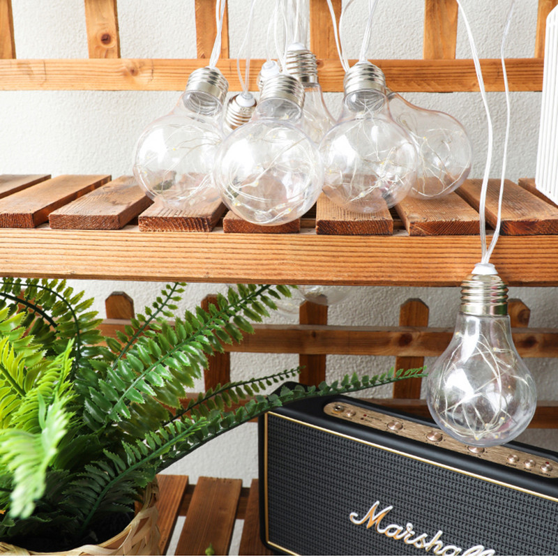 10/20 spuldzes Vara stiepļu spuldzes Stīgu gaismas, āra saules dārza gaismas Saules iekarināmās gaismas Caurspīdīgas apaļas bumbiņas LED saules gaismas