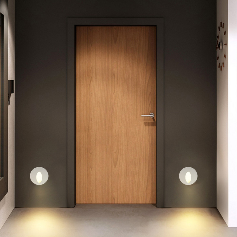 LED 3 W āra ūdensnecaurlaidīgs sienas kāju apgaismojums iekštelpu apdarei, kāpņu pakāpienu apgaismojums, iebūvēts ejas koridora apgaismojums LP-123