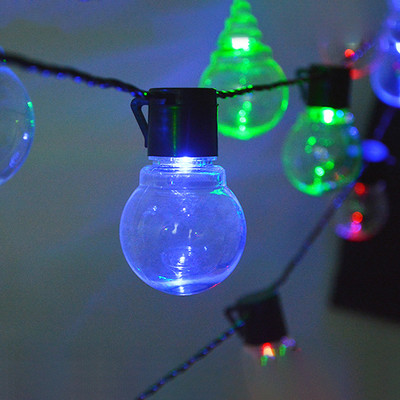 10/20 M LED globusa stīgu pasaku gaismas caurspīdīgas/piena Ziemassvētku G50 āra ūdensnecaurlaidīgas kāzu dārza ballītes iekšpagalma ielas dekorēšana