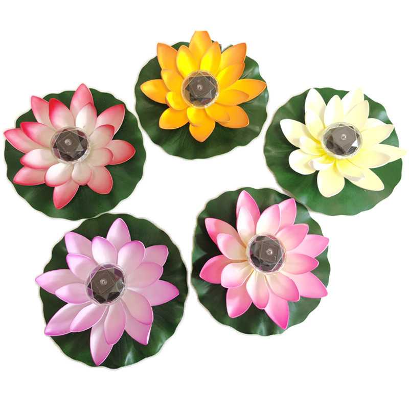 Vandeniui atsparus saulės baterijos gėlių apšvietimas LED spalvingi plūduriuojantys žibintai Saulės energija maitinama povandeninė lempa baseino fontano sodui