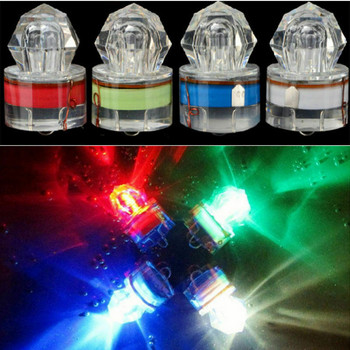 4 τμχ Fishing Lure Light LED Deep Drop Υποβρύχιο Ελκυστικό Φωτιστικό Ψαρέματος Αδιάβροχο Mini Lamp 5 χρωμάτων