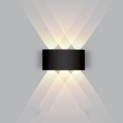 4/6/8W LED стенна лампа Външна водоустойчива IP65 Градинско осветление AC86-265V Вътрешна декорация Спалня Всекидневна Стенна лампа