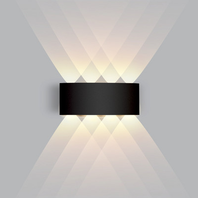 4/6/8W LED sieninė lempa lauko vandeniui atspari IP65 sodo apšvietimas AC86-265V vidaus apdaila Miegamojo svetainė Laiptų sieninis šviestuvas