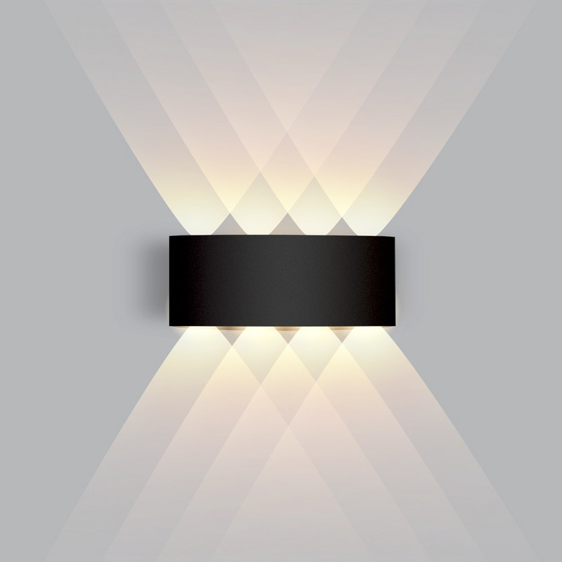 4/6/8W LED sieninė lempa lauko vandeniui atspari IP65 sodo apšvietimas AC86-265V vidaus apdaila Miegamojo svetainė Laiptų sieninis šviestuvas