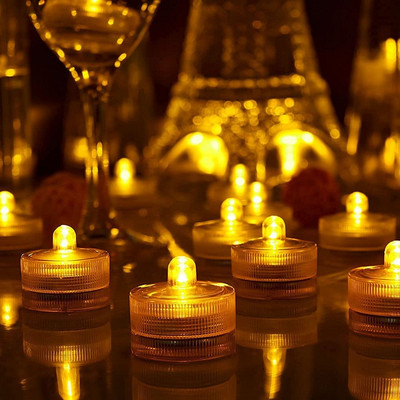 Su baterijomis LED arbatos lemputės žvakės be liepsnos povandeninės šviesos fontanas, panardinamas dekoro vakarėlis Vestuvių festivalio šventė