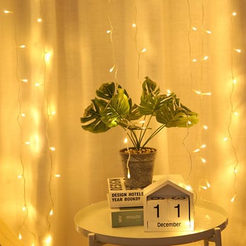 Led гирляндни светлини за завеси 8 режима USB дистанционно управление фея светлини низ сватба коледен декор за дома спалня новогодишна лампа