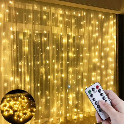 Led Garland aizkaru gaismas 8 režīmi USB tālvadības pults Fairy Lights Stīgu kāzu Ziemassvētku dekors mājas guļamistabai Jaungada lampa