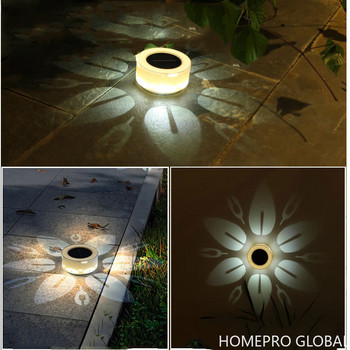Ηλιακό φωτιστικό LED Μοτίβο λουλουδιών Τοίχο πλυντήριο κήπου Τοπίο Βεράντα Φωτάκια τοίχου Μπαλκόνι Φωτάκια φράχτη εξωτερικού χώρου Αδιάβροχο
