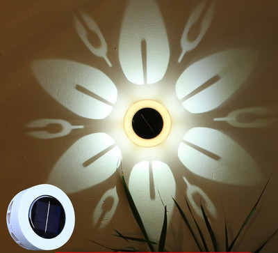 LED saules lampa ziedu raksta sienas mazgātājs dārzs ainava pakāpju veranda Sienas gaismas Balkona žoga apgaismojums āra ūdensizturīgs