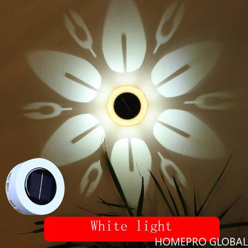 LED saules lampa ziedu raksta sienas mazgātājs dārzs ainava pakāpju veranda Sienas gaismas Balkona žoga apgaismojums āra ūdensizturīgs