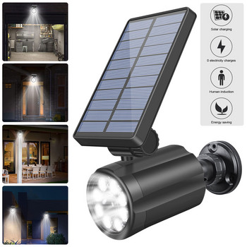 Solar Street Lights Outdoor 120° Fake Camera Ηλιακός αισθητήρας κίνησης Φανάρι τοίχου με 3 λειτουργίες LED Solar Spotlight Φως κήπου 2023