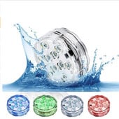 10 LED nuotoliniu būdu valdomas RGB panardinamasis žibintas, veikiantis povandenine naktine lempa, vazos dubuo lauko sodo vakarėlio dekoravimas