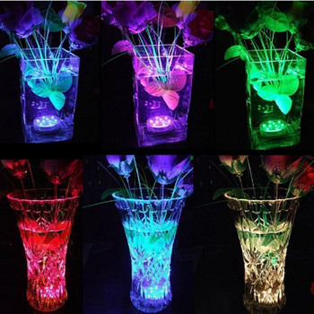 10 Led дистанционно управлявана RGB потопяема светлина, работеща с батерии, подводна нощна лампа, ваза, купа, външна градинска парти декорация