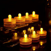 12 tk/partiid LED veealune lamp mini küünllamp teeküünla patarei, mis töötab pulmade puhkemaja peo akvaariumi vaasi sisekujundus