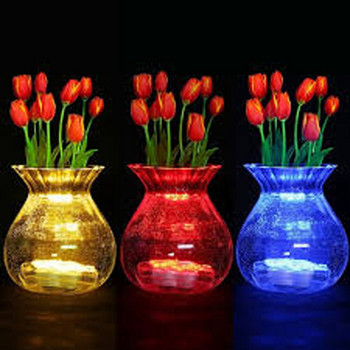 12 бр./партиди LED подводна лампа Мини лампа за свещи Чаена свещ, работеща на батерии за сватбено празнично парти в дома Аквариум Декорация на ваза