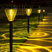 Solarna vrtna svjetla na otvorenom, LED solarna svjetla za travnjak Topla i svijetla LED solarna svjetla koja mijenjaju 7 boja Vodootporna solarna svjetla za stazu