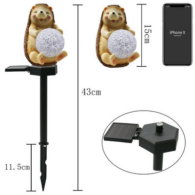 Saules gaismas āra pūce vāvere dzīvnieks saules dārza gaismas ar saules enerģiju darbināmas zāliena lampas ūdensizturīgas saules gaismas dārza dekorēšana
