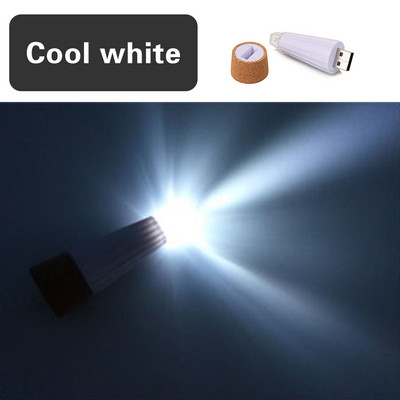 Aimkeeg 1 gab USB uzlādējamas pudeles lampas Premium pudeles vāciņš, korķa aizbāžņa lampa Creative Romantic korķa gaismas balts/krāsains