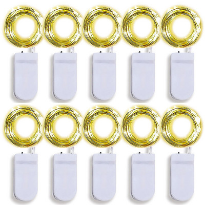 Paket od 10 Led bajkovitih svjetala Žaruljice na baterije Krijesnica Zvjezdana mjesečeva svjetla za DIY svatove Spavaća terasa Božić