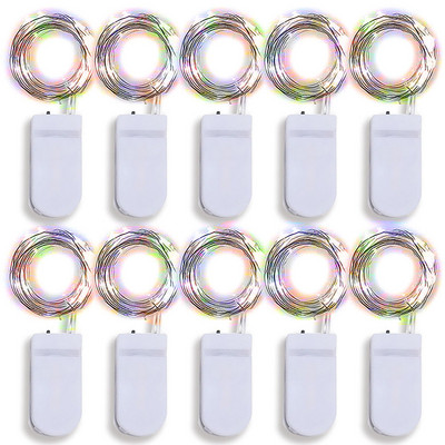 Paket od 10 Led bajkovitih svjetala Žaruljice na baterije Krijesnica Zvjezdana mjesečeva svjetla za DIY svatove Spavaća terasa Božić