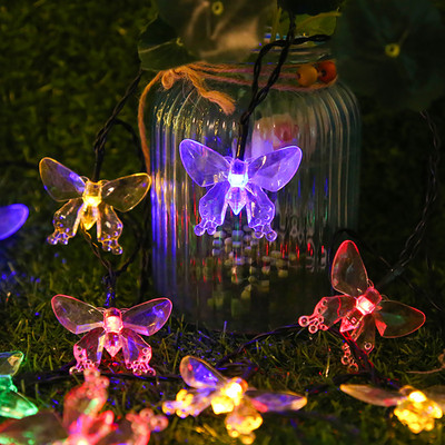 10/20 LED Butterfly Light String Led Fairy Light Battery 1,5/3m Bērnu istabas dekorēšanai Kāzu ballītei Mājas aizkaru dekorēšana