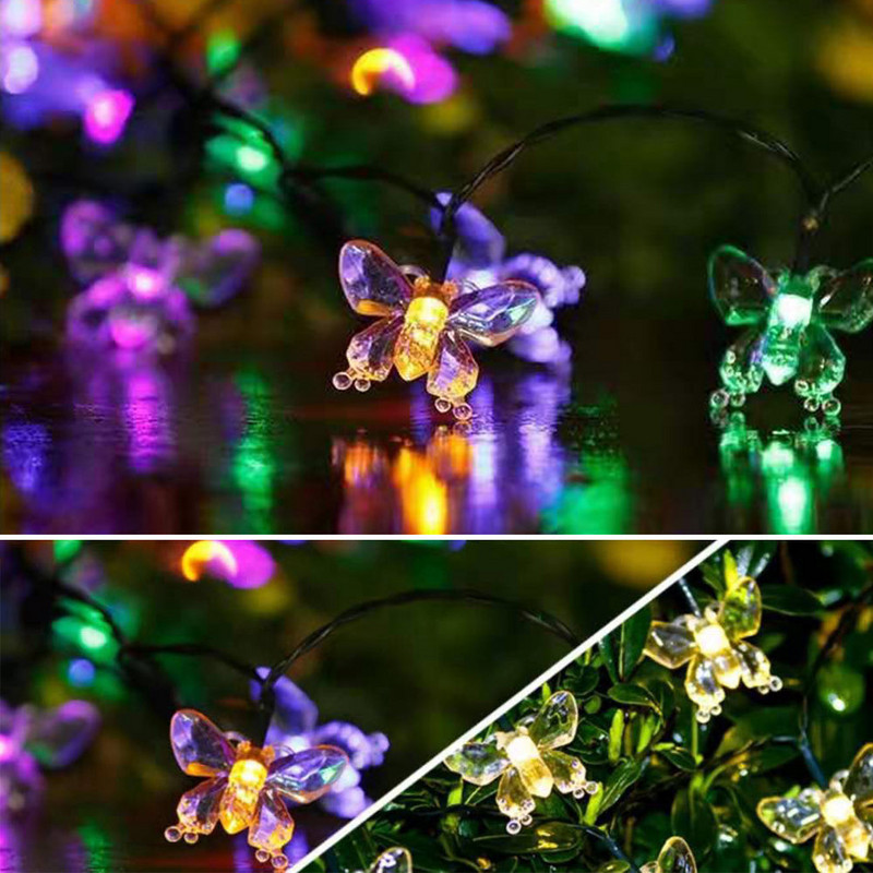 10/20 LED Butterfly Light String Led Fairy Light Battery 1,5/3m Bērnu istabas dekorēšanai Kāzu ballītei Mājas aizkaru dekorēšana