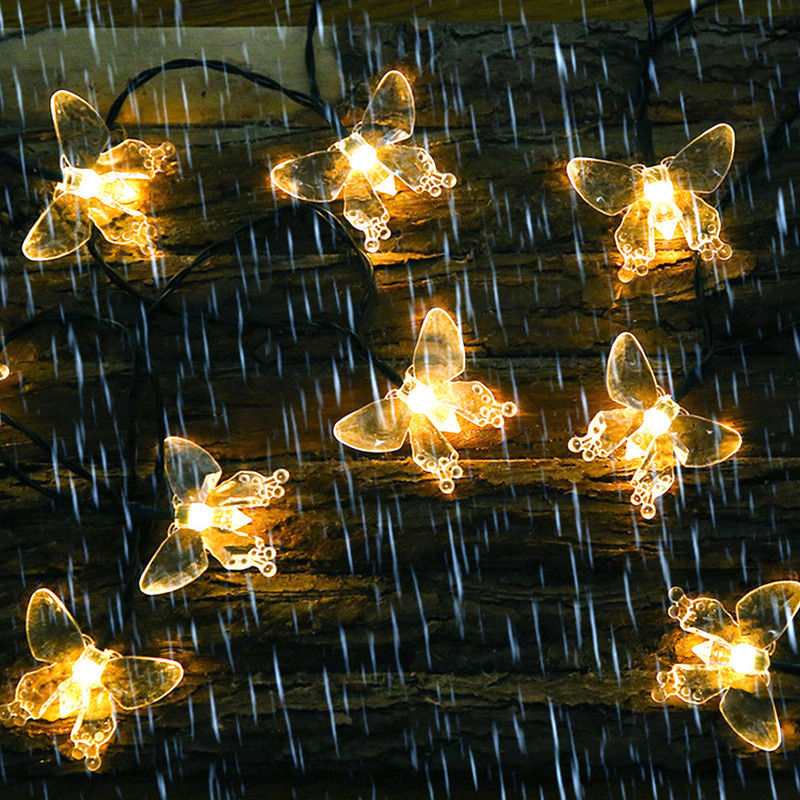 10/20 LED Butterfly Light String Led Fairy Light Battery 1,5/3m Bērnu istabas dekorēšanai Kāzu ballītei Mājas aizkaru dekorēšana