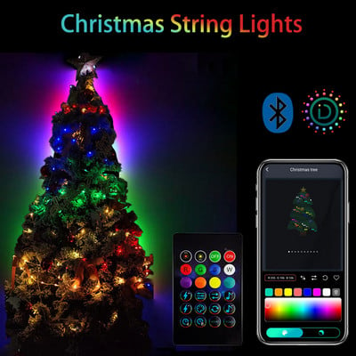 USB Led String Light Smart App valdiklis „Pasidaryk pats“ Kalėdų eglutės girlianda RGB Adresuojamos fėjos lemputės 5m 10m 15m 20m Gimtadienio dekoras