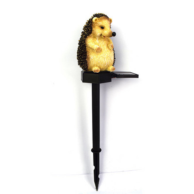 Ηλιακό φως LED Φώτα κήπου εξωτερικού χώρου Ηλιακά νυχτερινά φώτα Hedgehog Resin Landscape Pathway Spotlight LED Stake Lamp Διακόσμηση κήπου