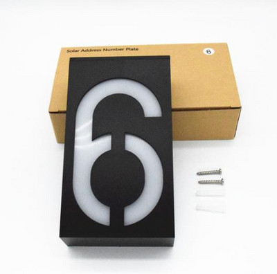 Lauko sieninis saulės šviesos diodų šviesos namo numerio apšvietimas durų plokštės automatinė lempa lauko apšvietimo verandos šviestuvai su saulės baterija