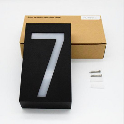 Lauko sieninis saulės šviesos diodų šviesos namo numerio apšvietimas durų plokštės automatinė lempa lauko apšvietimo verandos šviestuvai su saulės baterija