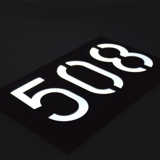 Lauko sieninis saulės šviesos diodų šviesos namo numerio apšvietimas durų plokštės automatinė lempa lauko apšvietimo verandos šviestuvai su saulės baterija