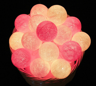 20 LED kokvilnas bumbiņu vītnes stīgu gaismas Ziemassvētku USB/baterijām darbināmas pasaku apgaismojums svētku kāzu Ziemassvētku ballītes mājas dekors