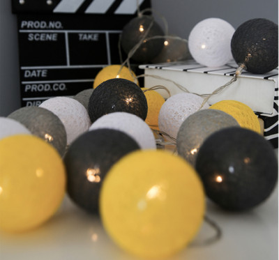 20 LED kokvilnas bumbiņu vītnes stīgu gaismas Ziemassvētku USB/baterijām darbināmas pasaku apgaismojums svētku kāzu Ziemassvētku ballītes mājas dekors