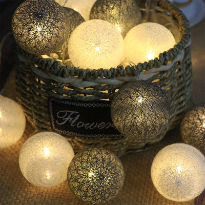 20 LED-es vattagolyó füzér füzér lámpafüzér karácsonyi tündér világító füzér kültéri, ünnepi esküvői karácsonyi partihoz otthoni dekorációhoz