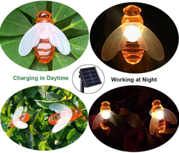 Solar Bees Lights Led Solar Outdoor Lights Αδιάβροχα Honey Bees Decor Ηλιακό φως κήπου για διακόσμηση κήπου γάμου