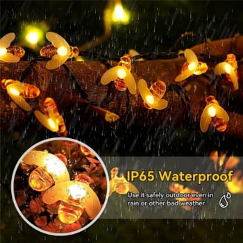 Solar Bees Lights Led Solar Outdoor Lights Αδιάβροχα Honey Bees Decor Ηλιακό φως κήπου για διακόσμηση κήπου γάμου