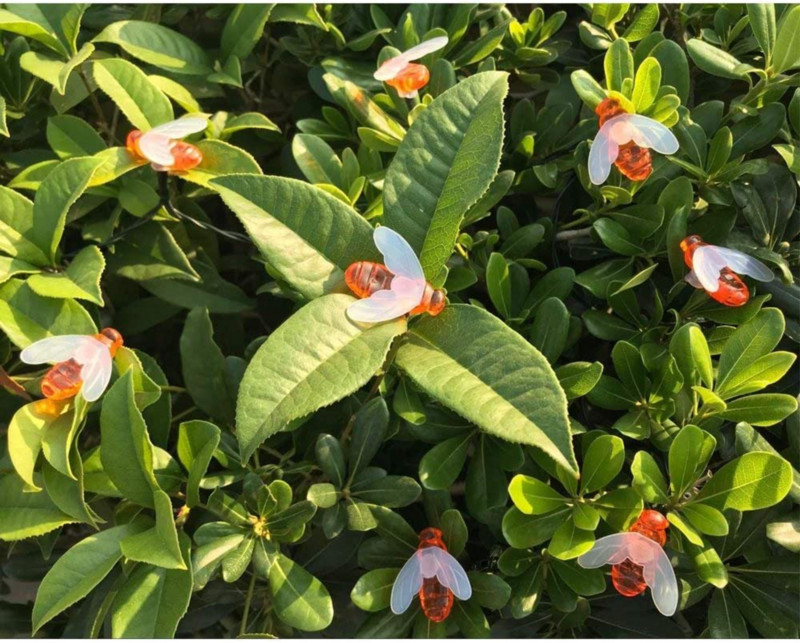 Saules bites gaismas LED saules āra gaismas ūdensnecaurlaidīgas medus bites dekors dārza saules āra gaisma kāzu dārza dekorēšanai