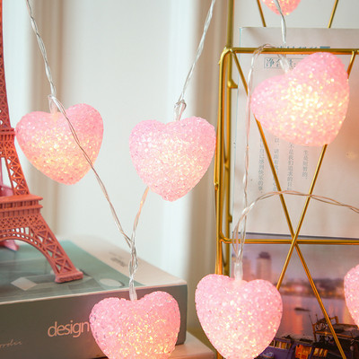 10 Led Red Love Heart Wedding String Fairy Light Pink Girl String Light Indoor Wedding Party Girlland Decor Valentinovo